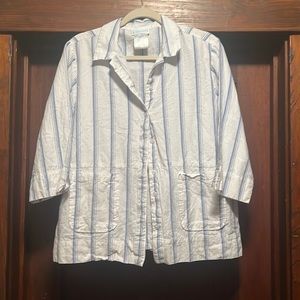 National Vintage Striped Collared Shirt